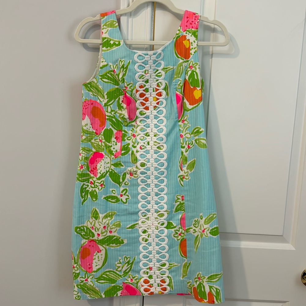 Lilly Pulitzer Shift Dress Size 0 pink Lemonade